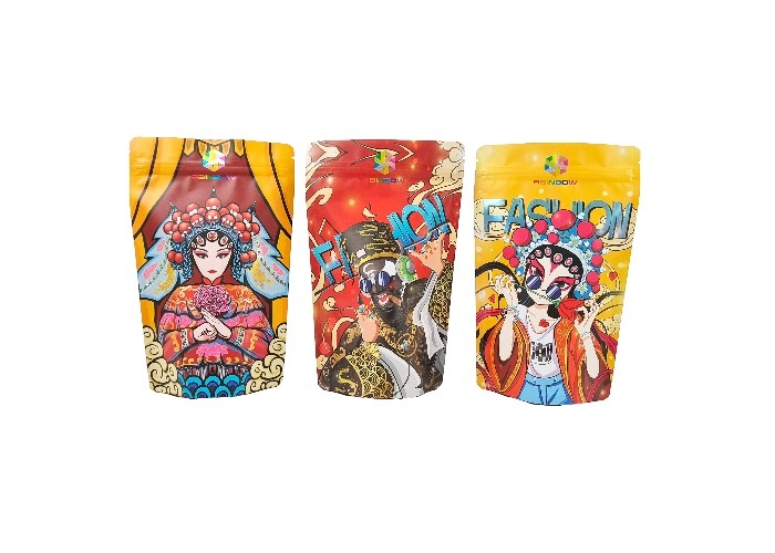 Nahrungsmittelerdnuss-Süßigkeits-Nuss-Nachtisch-Speicher stehen oben Plastik-Nahrungsmitteltaschen mit wiederversiegelbarem Reißverschluss