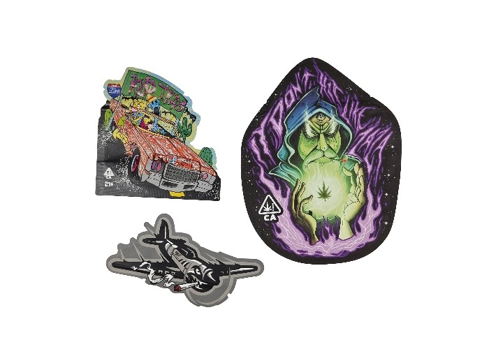 Sackt Plastik-3.5g Plastik Verschluss der leichten Berührung Zipspezielles geformtes Digital-Drucken ein