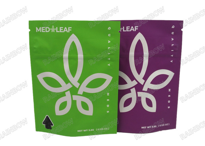 Digitales Drucken 3,5g 7g 14g 28g Stehen Sie auf Gummy Herbal Weed Bag mit Tear Notch