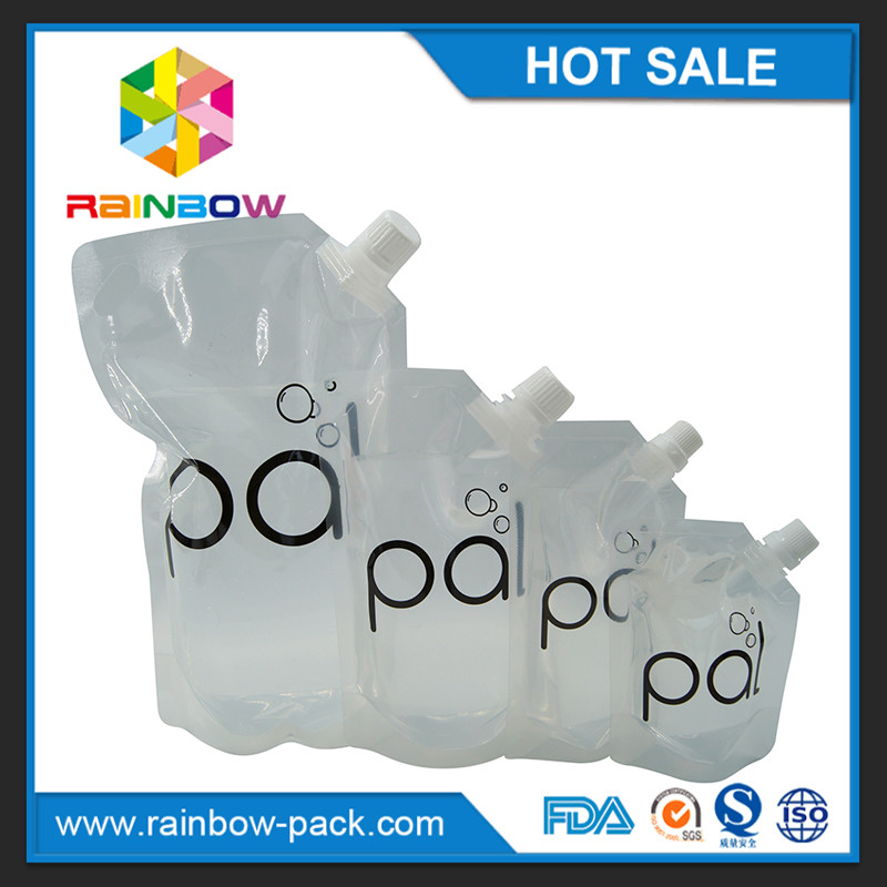 4oz/8oz/transparente 16oz stehen oben Weinbeutel mit freier Tülle BPA