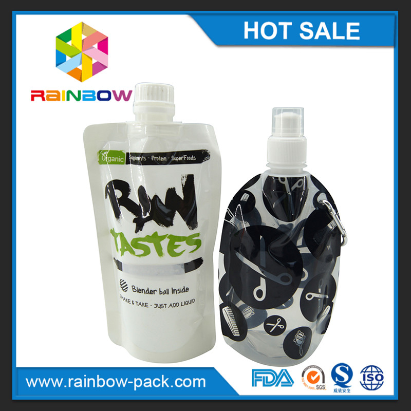 Stehen Sie oben den wiederverwendbaren Säuglingsnahrungs-Tüllen-Beutel, der mit Reißverschluss auf die Oberseite verpackt