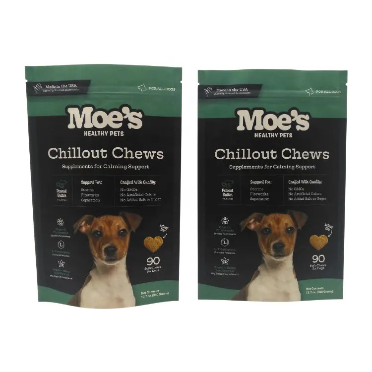 Zipper-Haustiermahlzeitbeutel in CMYK-Farben für die langlebige Lagerung von Tiernahrung