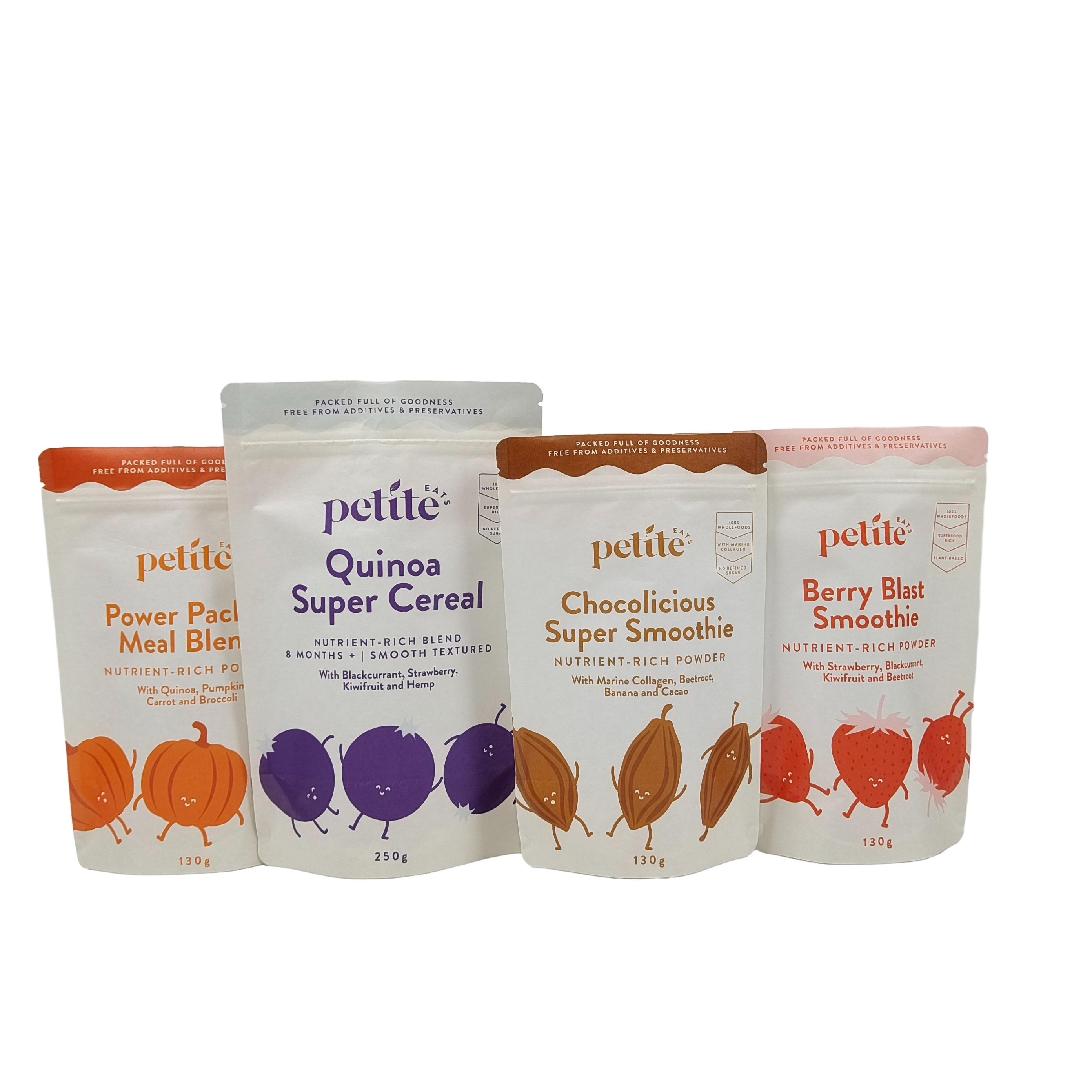 Spezialverpackung aus Plastik, biologisch abbaubarer Kunststoff, Taschen aus Aluminiumfolie, Reißverschluss, Taschenbeutel für Tee, Kaffee, Snack