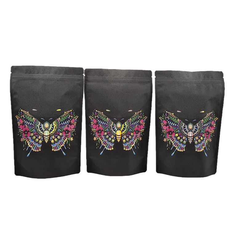 Großhandel Custom Eco Friendly Kraftpapier Verpackungstüte mit Spot UV wieder verschließbare Mylar Taschen für Gewürzproteinpulver