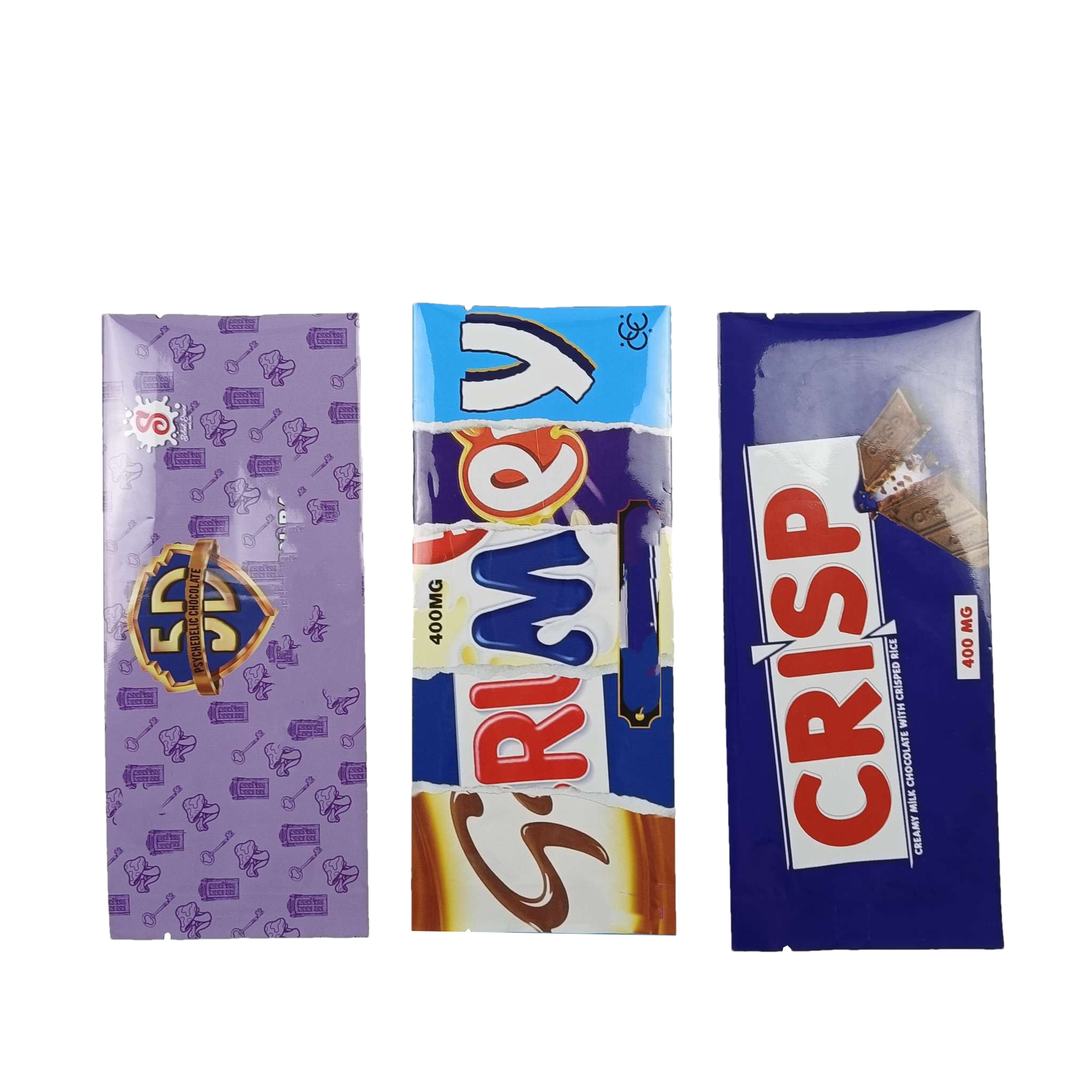 Leerer Zucker-Kaffee-Protein-Pulverbeutel Rückseite Versiegelte Verpackung