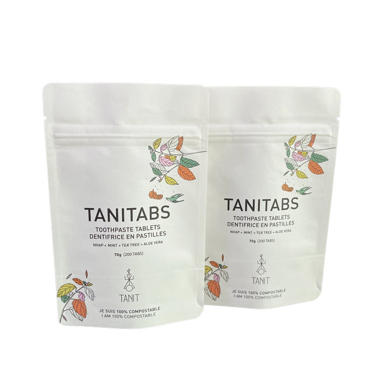 Gewässerdichtes, biologisch abbaubares Kraftpapier, Ziplock-Tasche, Reißverschluss-Tasche