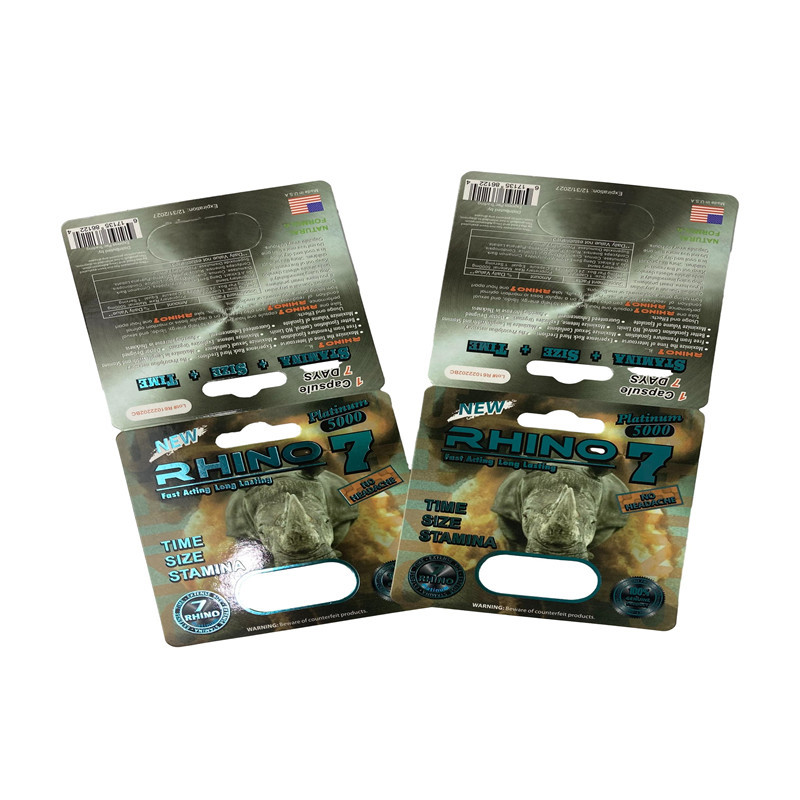 Gummibär Verpackung Männliche Sexualverstärkung Pillen Blasen Papierkarton Verpackung