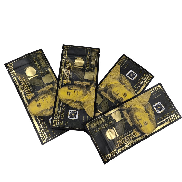 Custom Druckbeutel Mylar Geruchsfeste Stehbeutel Süßigkeiten Lebensmittelverpackung 3,5 g Mylar Ziplock Tasche mit Fenster