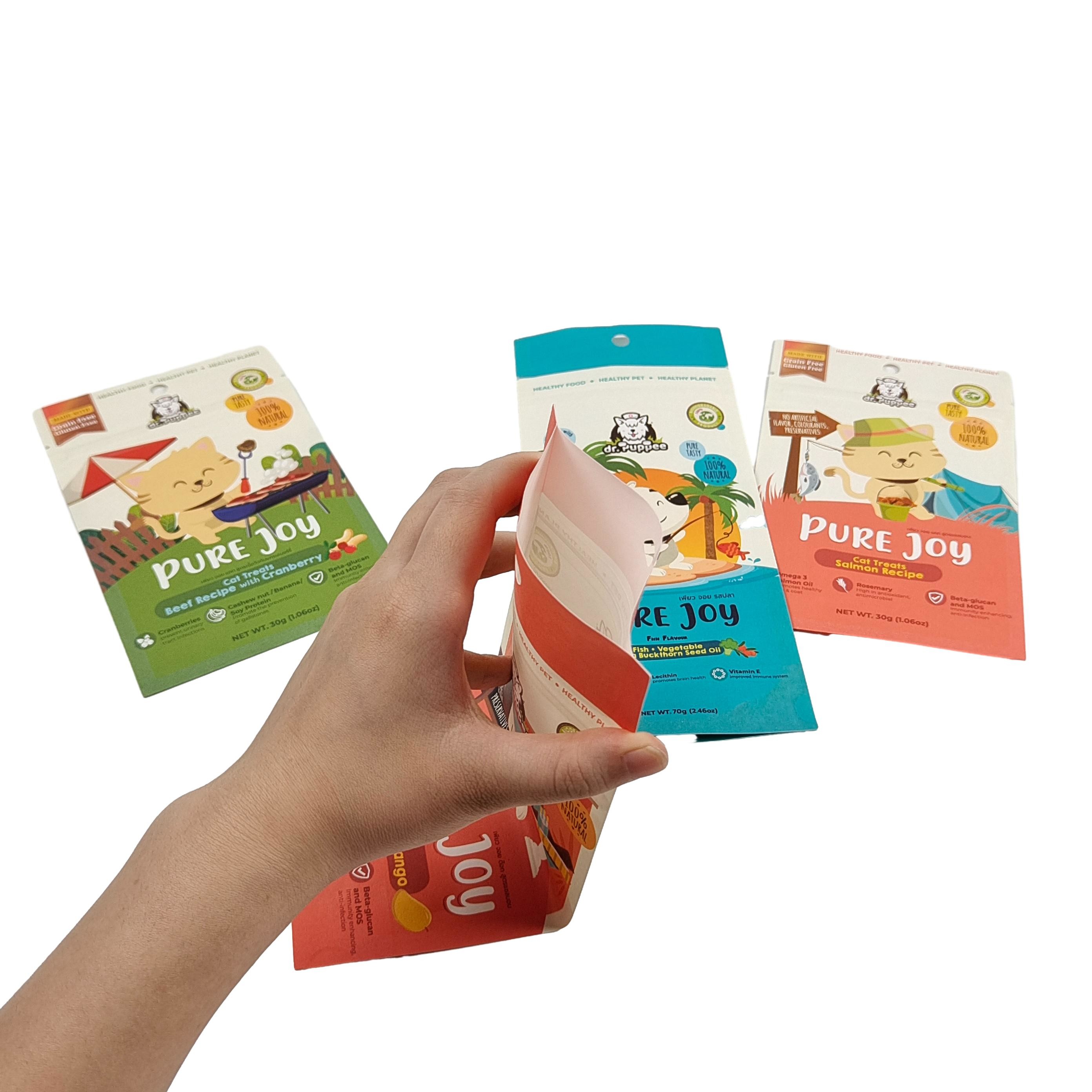 Kompostierbare, biologisch abbaubare Papiertüte, wasserdichtes Reißverschluss, aufstehender Reißverschluss, recycelt für Lebensmittel, klares Fenster mit Reißverschluss Kraft S