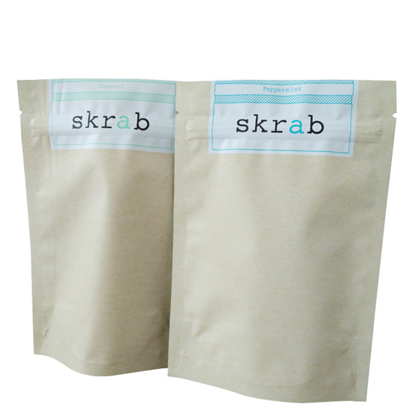 Stehen Sie auf Silberfolienbeutel mit Doy Pack Design für Kaffeekörper-Scrub-Verpackungen