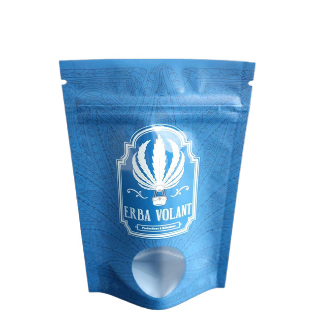 Geruchsschutzbeutel UV-Glanzfenster 3,5 g CBD-Blumenverpackung mit Reißverschluss