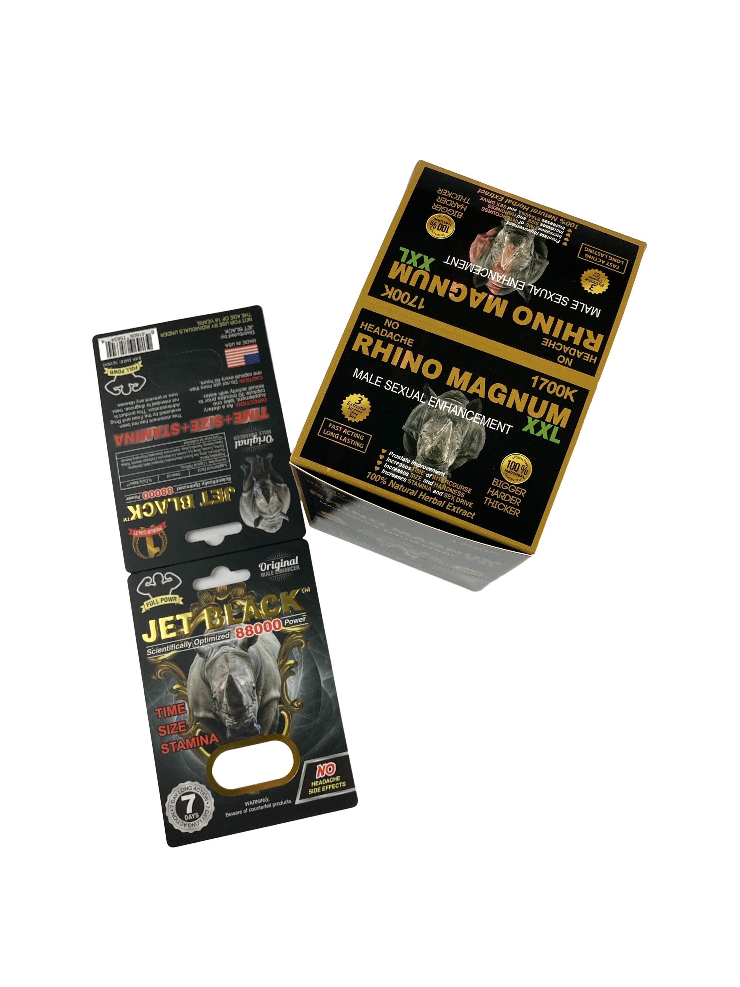 Großhandel auf Maß gedruckte Pillen für Nashörner Verpackung Papierkartons mit Papierkarte Verpackung von Pillen zur Verbesserung der Wirksamkeit