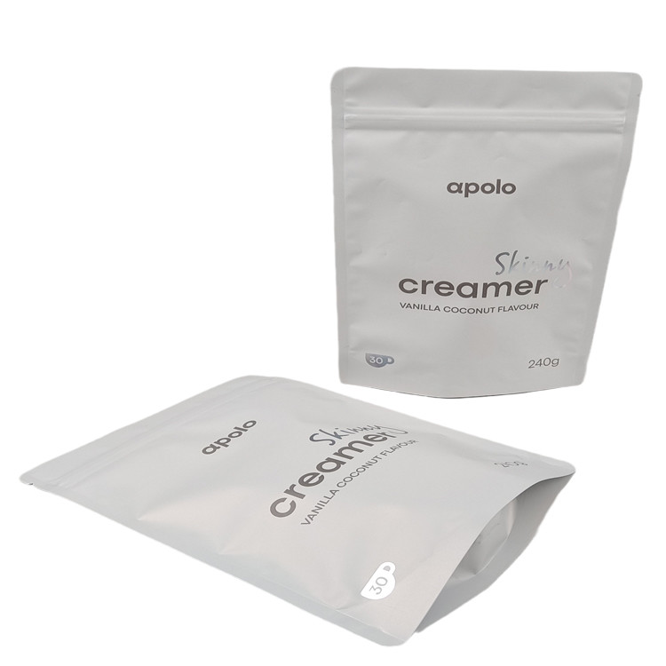 Fabrik Lieferung Aluminiumfolie Gummi Süßigkeiten Verpackung Geruchsschutz Reißverschluss Stand Up Mylar Tasche für Kaffee Protein Gewürze Fl