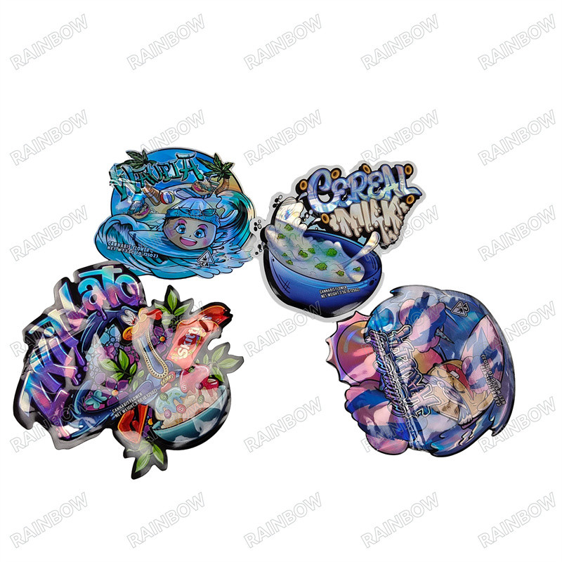 CMYK Pantone Farben 3,5 g 7 g 14 g 28 g Spezialformtüten mit umweltfreundlicher Tinte für Gravurdruck