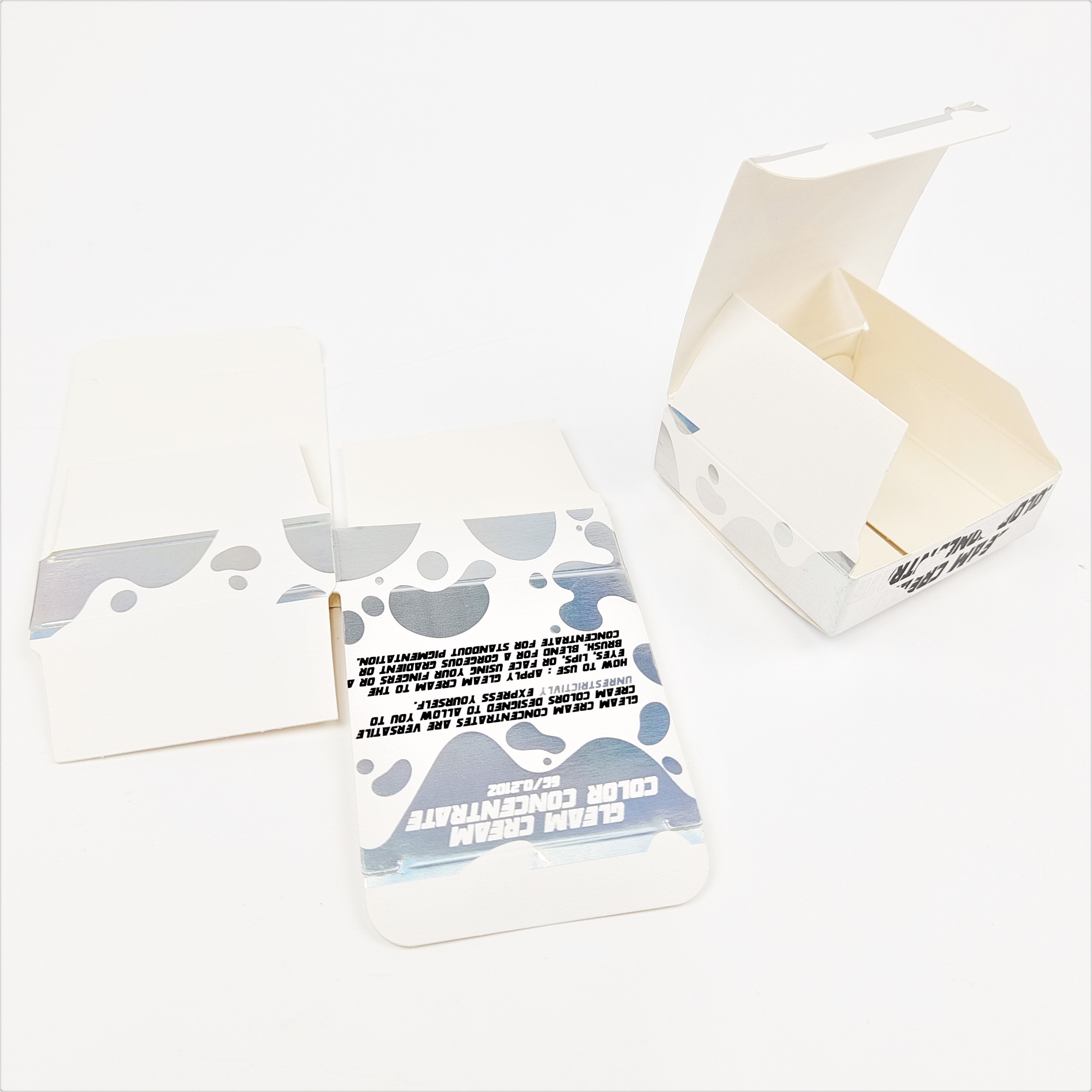 Glänzende Oberflächenveredelung Faltschachtel Packung 350 g Dicke und mehr