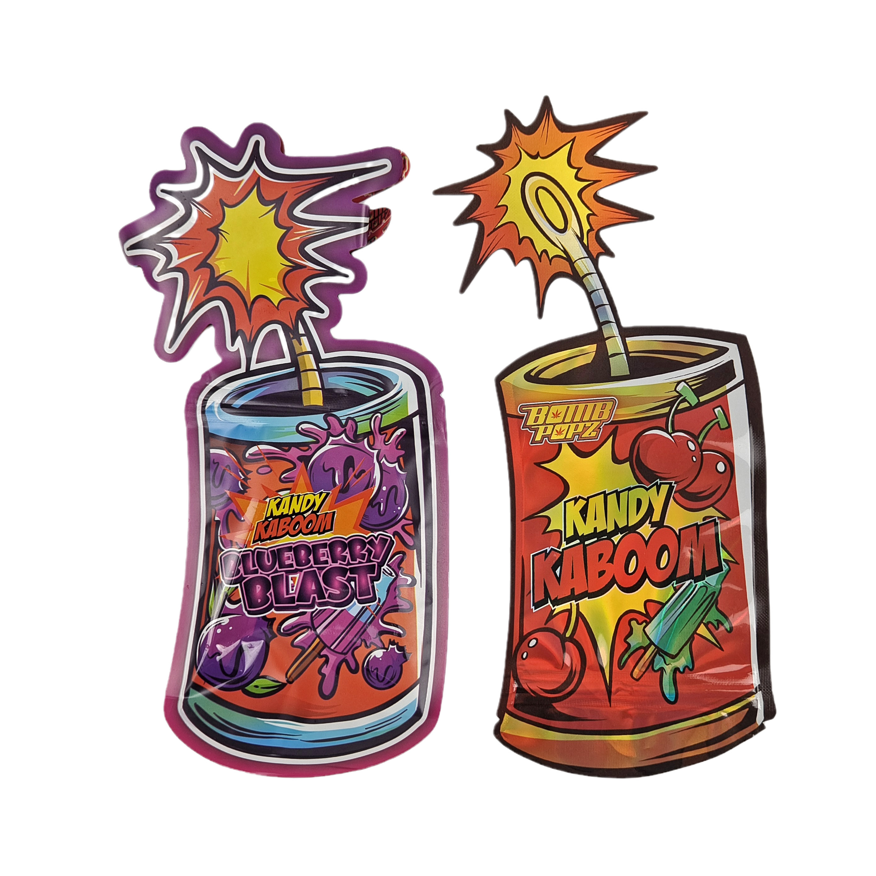 Besonderes Design Druck-Druck-Ziplock Sonderform unregelmäßige Kunststoffverpackung 3,5 g Mylar-Tasche