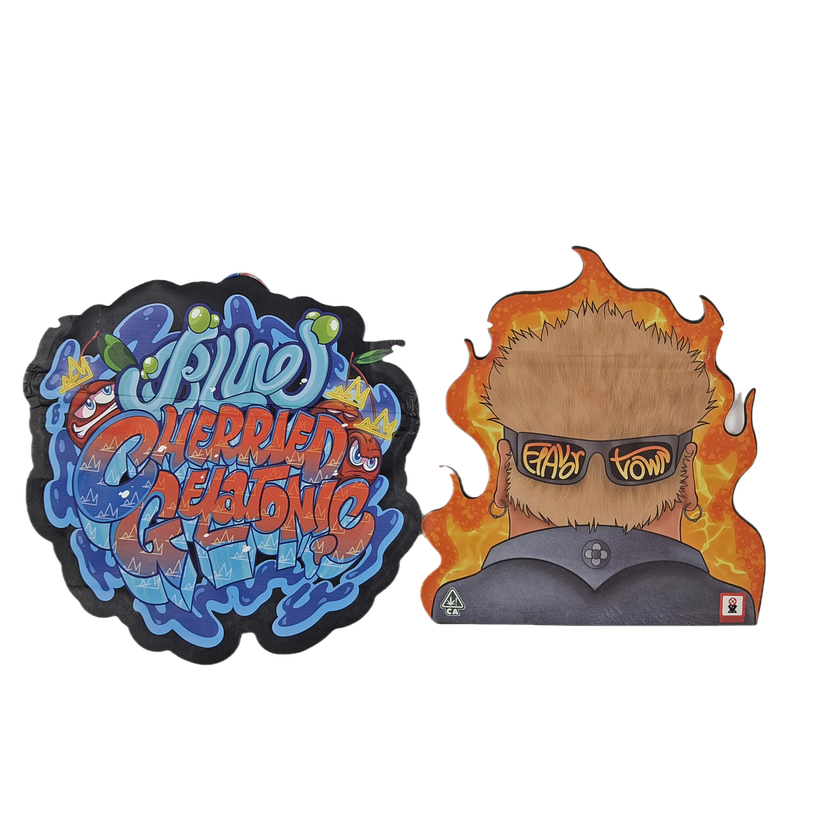 Digitale Druckbeutel für individuelle Zwecke Verpackung Holographische Folie mit spezieller Form Ziplock Plastik Mylar 3,5 g Die Cut Beutel