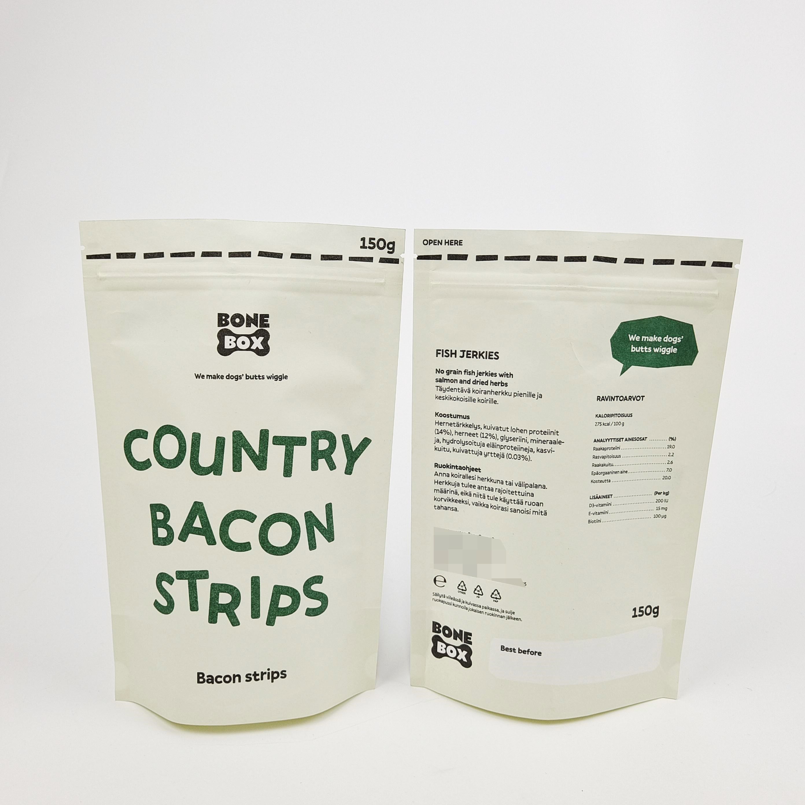 Weißes Material für den Griff und der Ständer in persönlichen Geschenksäcken enthalten