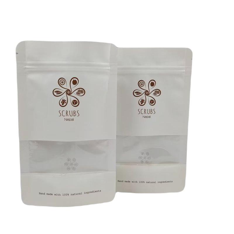 Durchsichtige Fenster Plastik Reißverschluss Taschen Standup Tasche Folie laminiert Digitaldruck