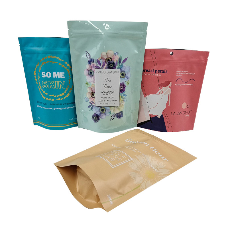 Stand-up Zipper-Tasche für anpassbare und Kosmetik-Probenpakete