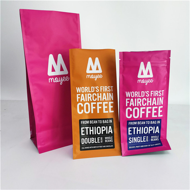 Spezialverpackung für Kaffeebohnen aus geruchsdichtem Aluminium für 250g 500g 1kg