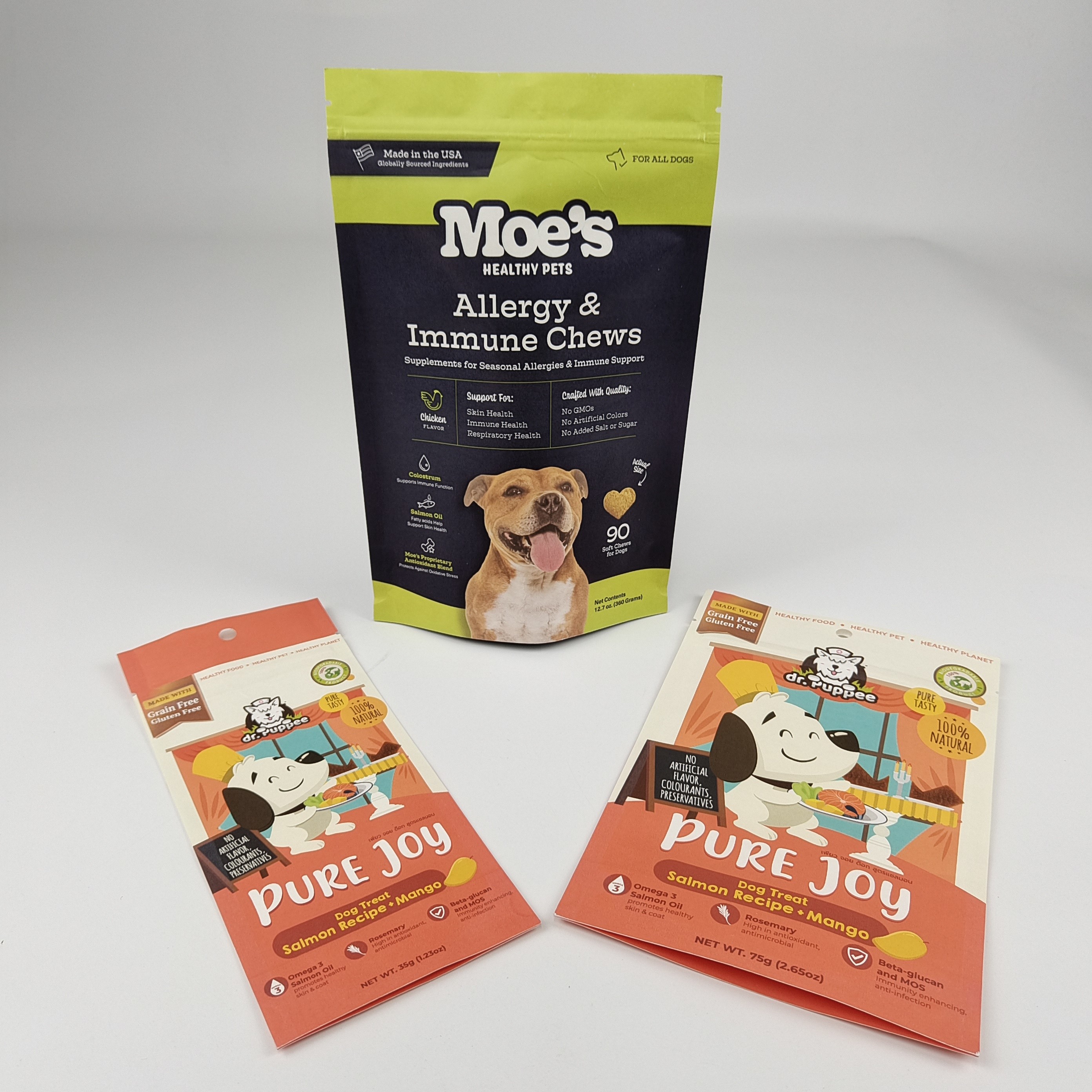 Umweltschonende, recycelbare, Großhandelsgemachte, personalisierte Logo, Digitaldruck, kompostierbare Kraftpapierbeutel