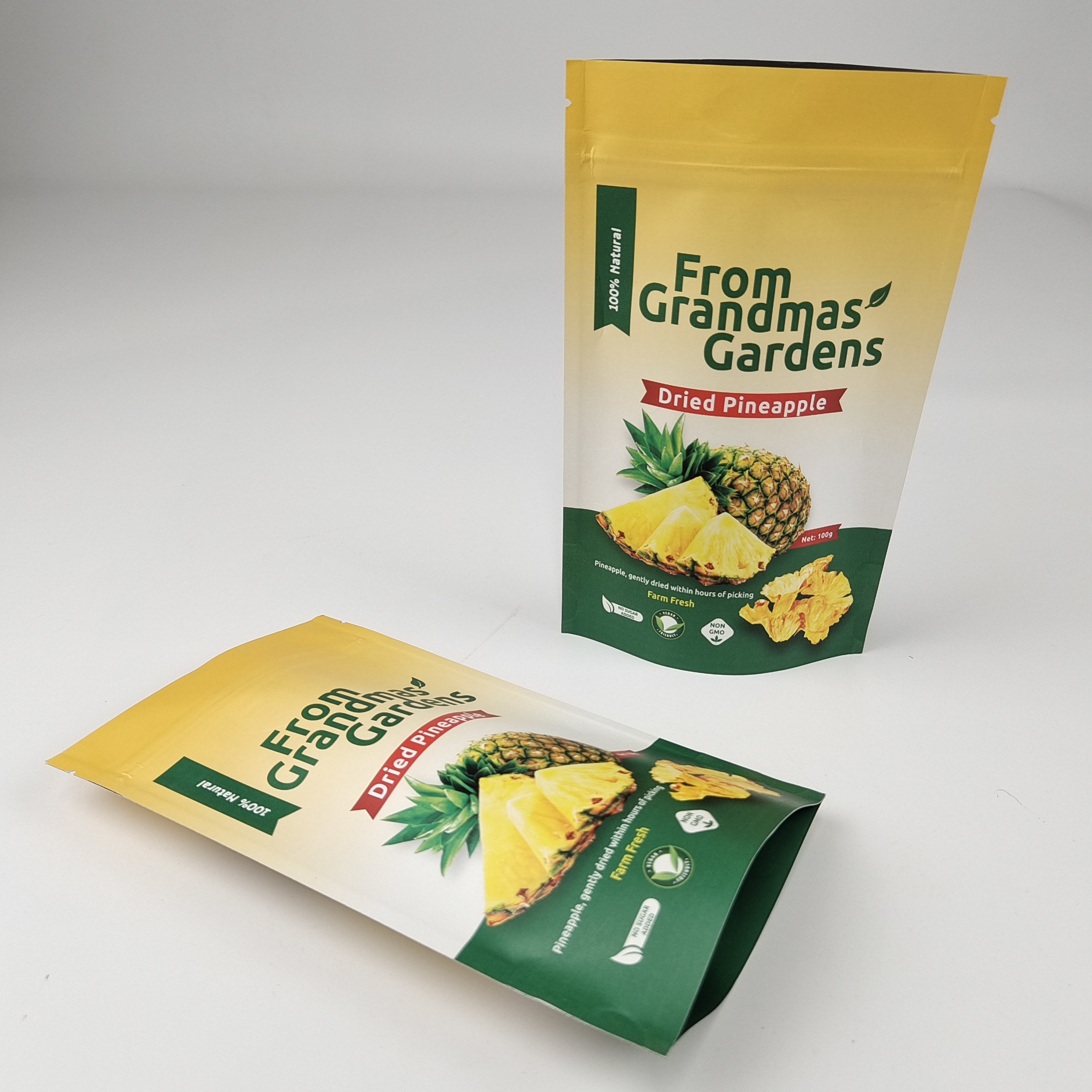 Ökofreundliche digitale Druckmaschine Stand-up-Tasche Tränennotch Trockenfrüchte Cashew-Nüsse Plastikbeutel Verpackung