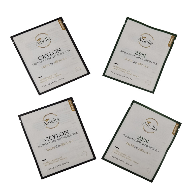 Biologisch abbaubare kleine Tasche für Tee und Kaffee, kompostbar, wieder verschließbar