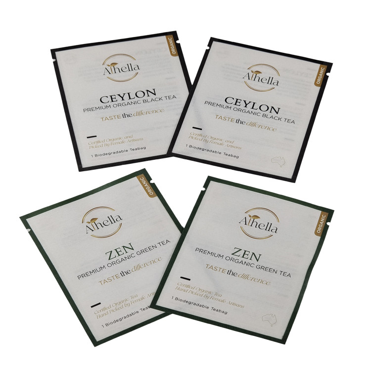 Teebeutel jeder Größe Verpackung mit Drei-Seiten-Siegel-Tasche Form und Größe