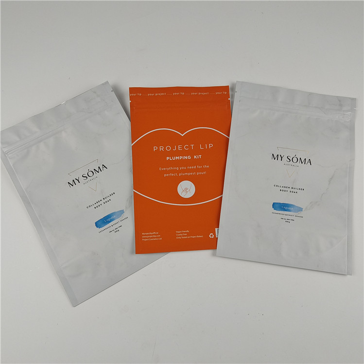 Fabrik Großhandel Lebensmittelverpackung Material Verpackung Matt Aluminiumfolie Stehen Sie auf Tasche Ziplock Doypack Tasche