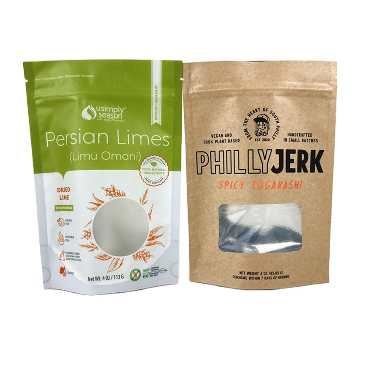 Kraftpapiersäcke für Mangopulver Nahrungsmittel Keksen Nüsse Haustierfutter Umweltschonendes Tee Geruchsschutz Papierbeutel