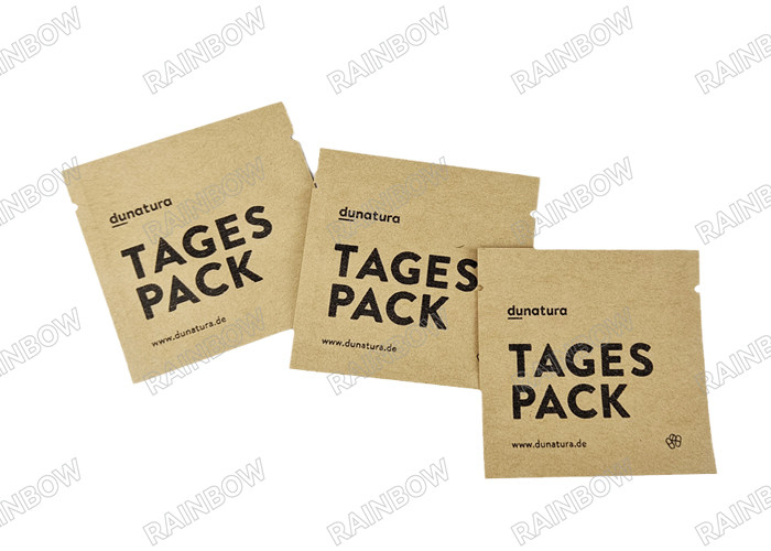 Biologisch abbaubare leere Teesäcke, dreiseitige Heißversiegelung, Tee- und Kaffeebeutel, Kraftpapier-Tablettenbeutel