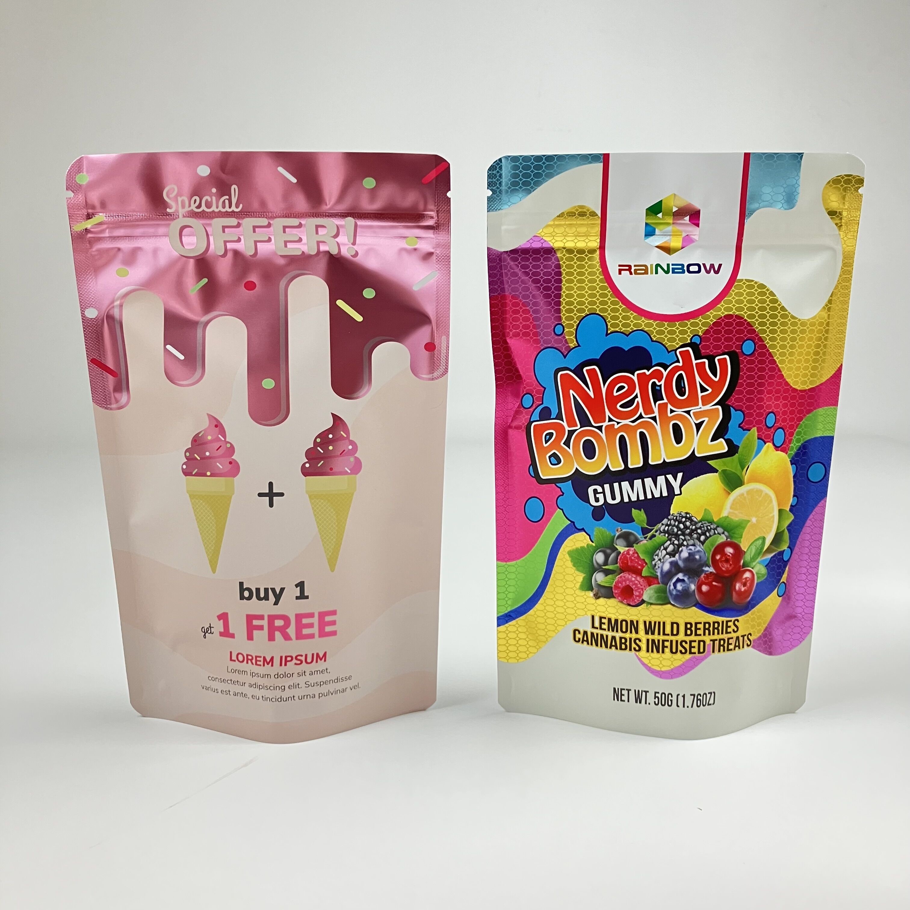 Fabrik-direkt angepasste wieder verschließbare Reißverschluss Tasche VMPET Geruchssicherung Lebensmittelqualität Stand-up Reißverschluss Tasche