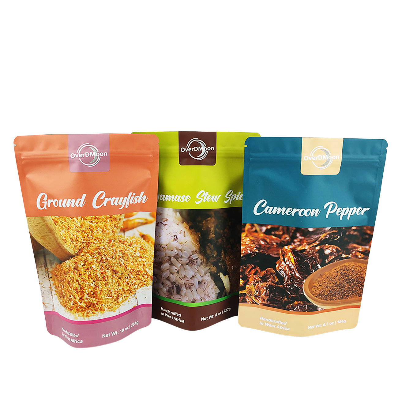 Matte Fertigung 250 g Plastikbeutel für Gewürzverpackung Lebensmittel-Grad Gewürzbeutel