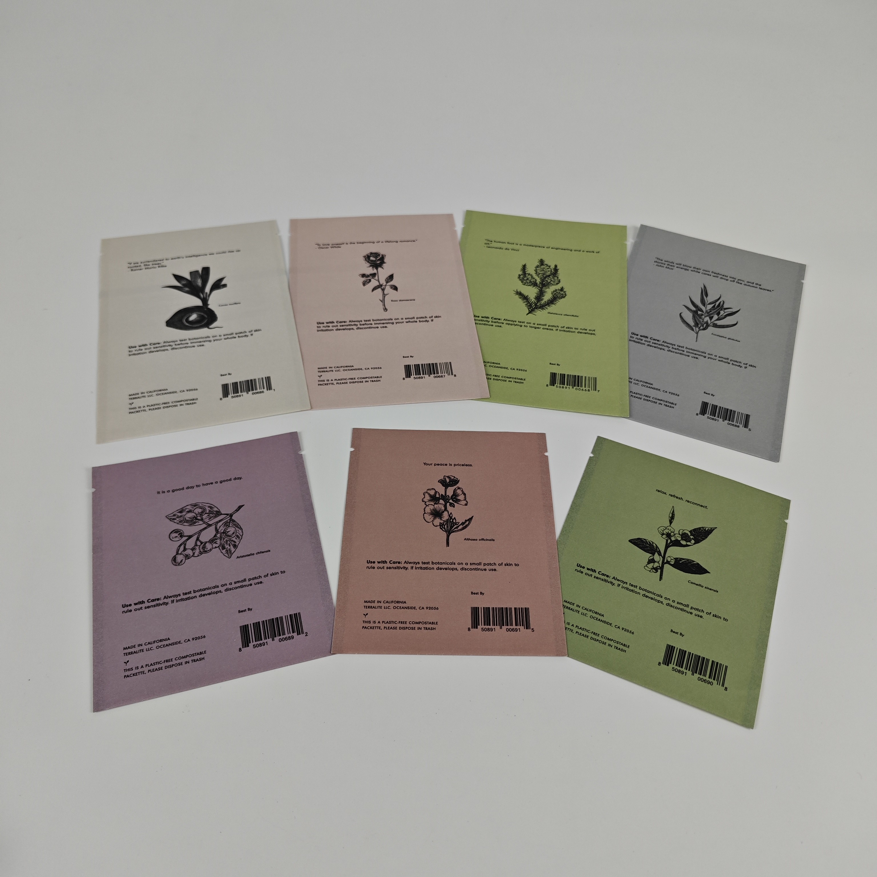 Ziplock Biologisch abbaubare Kraft-Stand-up-Tasche Digitaldruck wiederverschließbare Mylar-Taschen