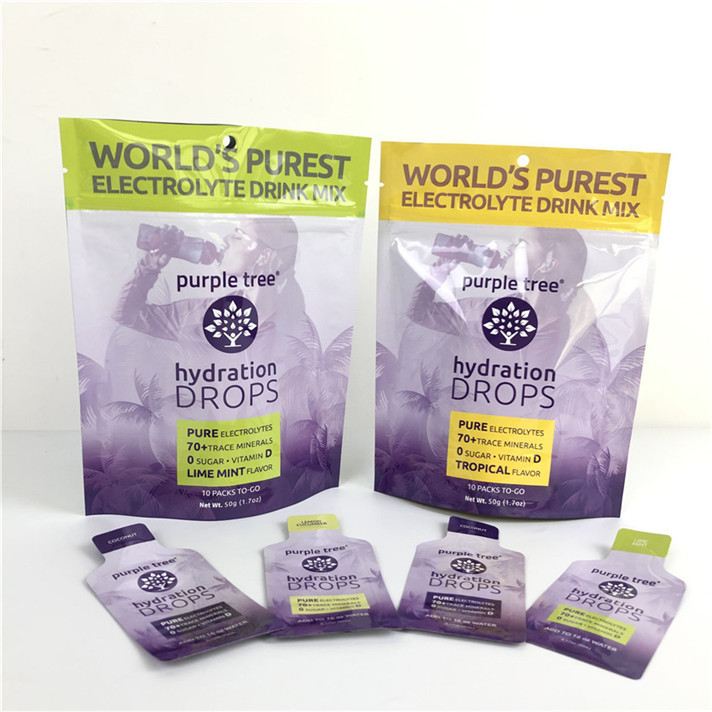 10 Farben Custom Matte Aluminiumfolie Stehen Sie auf Tasche Ziplock Doypack Tasche für Lebensmittel