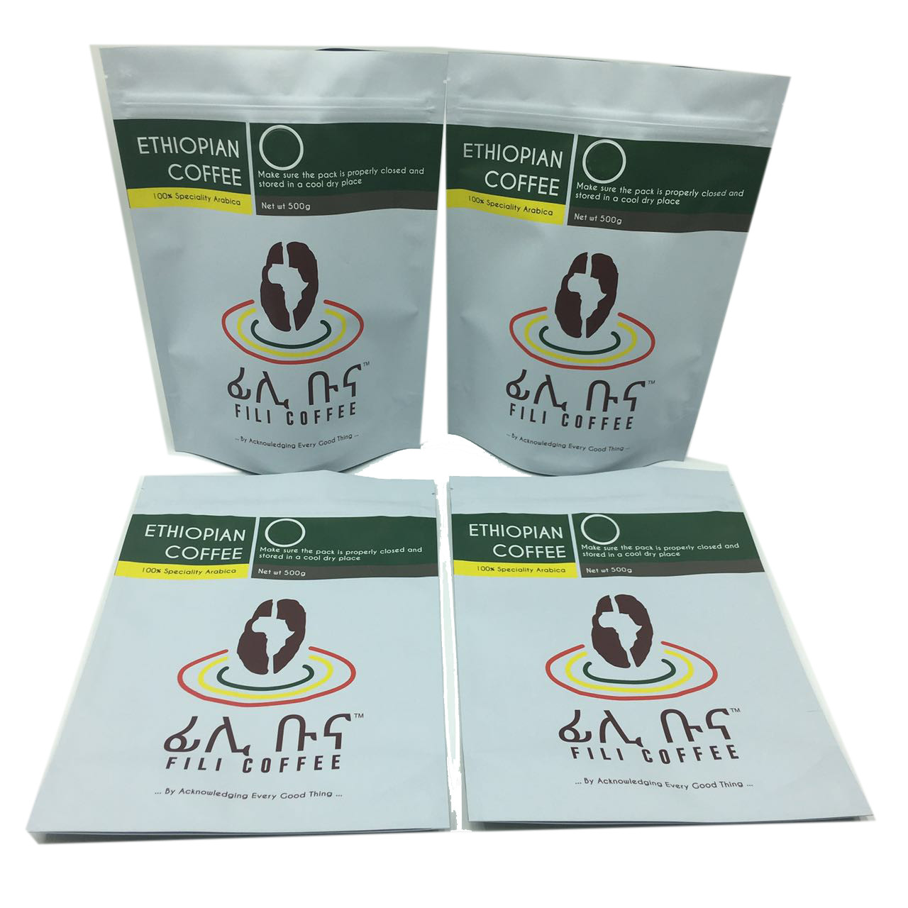 Mattendfolie zeichnete stehen oben Kaffee-Tasche der Reißverschluss-Verpackentaschen-500g