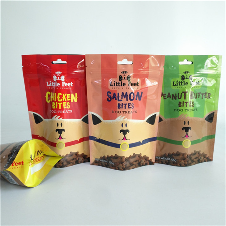 Lebensmittelverpackungsmaterial Aluminiumfolie Feuchtigkeitsdicht Stehbeutel für Snacktaschen Verpackung mit Reißverschluss