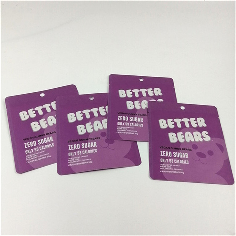 Akzeptiert bis zu 10 Farben verfügbar Hochwertige wiederverschließbare Mylar Sachet Verpackungstüte