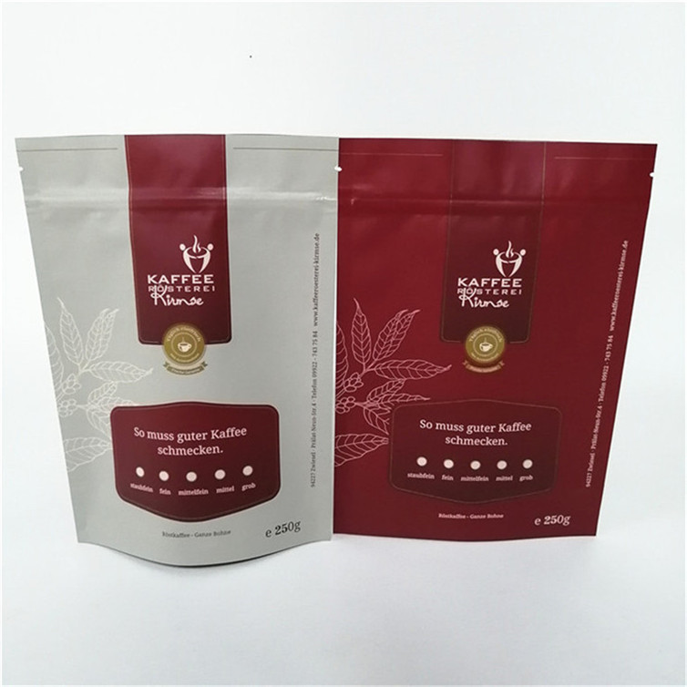 Großhandel recycelbare Stand-up-Zip-Sperre-Wärmesiegel Plastiktüten für Lebensmittelverpackungen undicht