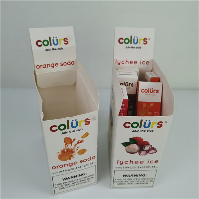 Hot Custom Logo Tear Away Display Box Karton PDQ Zähler gewölbten Display Boxen