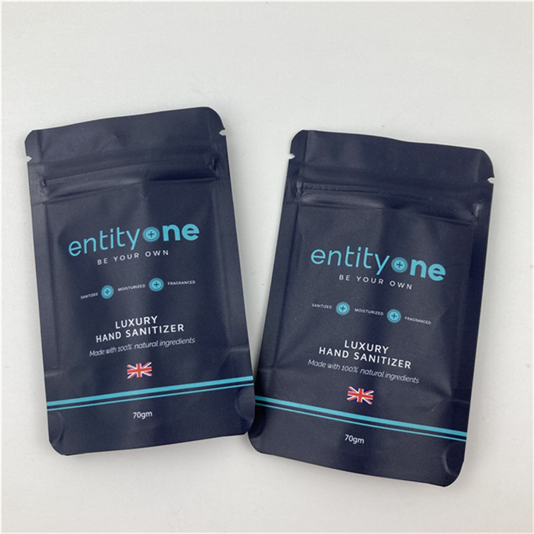 Custom Logo gedruckt Stand Up Tasche mit Reißverschluss Matte Finish Aluminiumfolie Mylar Doypack