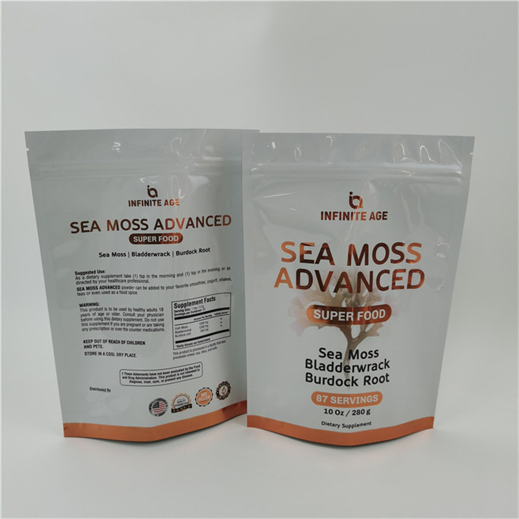 Akzeptiert bis zu 10 Farben erhältlich Einfache Tränenlinie Stehen Sie auf Tasche Tasche Wärmesiegel Reißverschluss Top