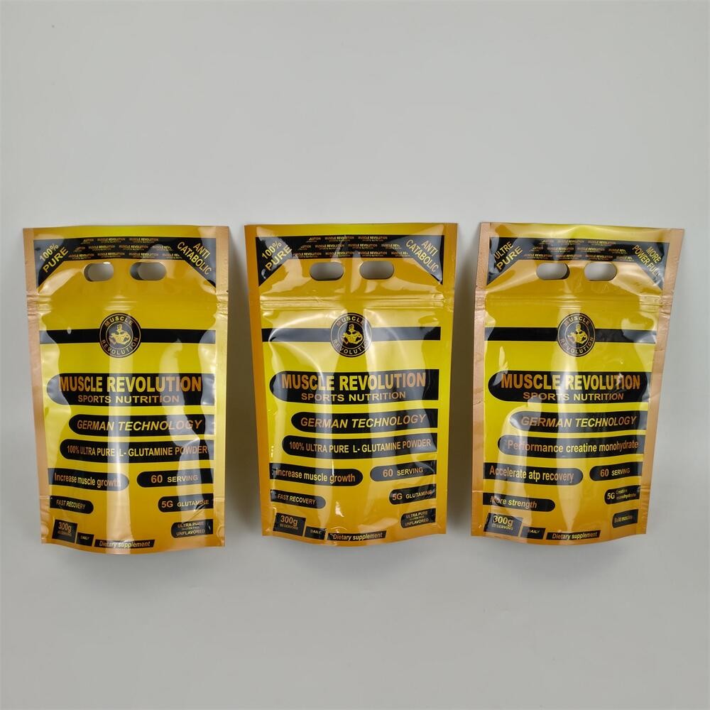 Proteinpulver Ziplock Lebensmittelverpackungstüten mit Digitaldruck Kunststoff