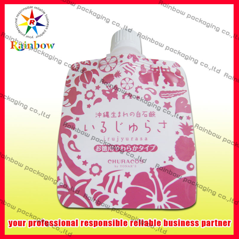 Stehen Sie oben Folien-Tüllen-Beutel-Verpackenheißsiegel für Saft, HAUSTIER/AL/PET