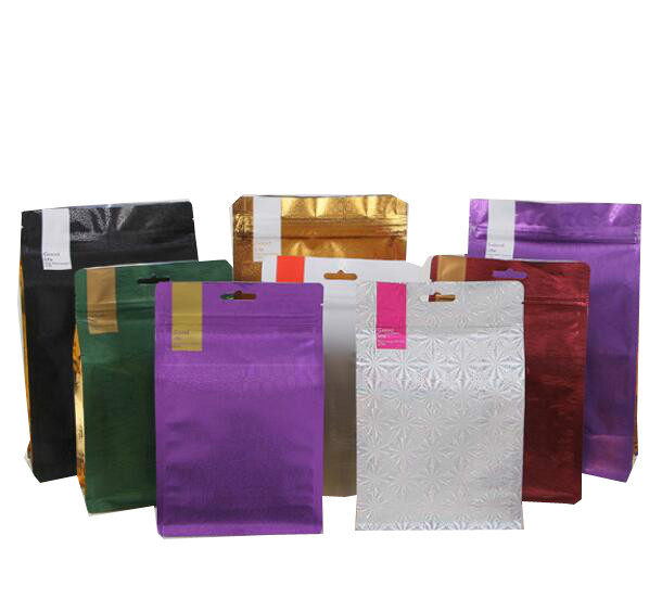 Großhandelsaluminiumfolie-Zinn-Bindungs-flacher Block-Unterseiten-Kaffee-Verpackentasche mit Entgasungsventil 500g 1kg