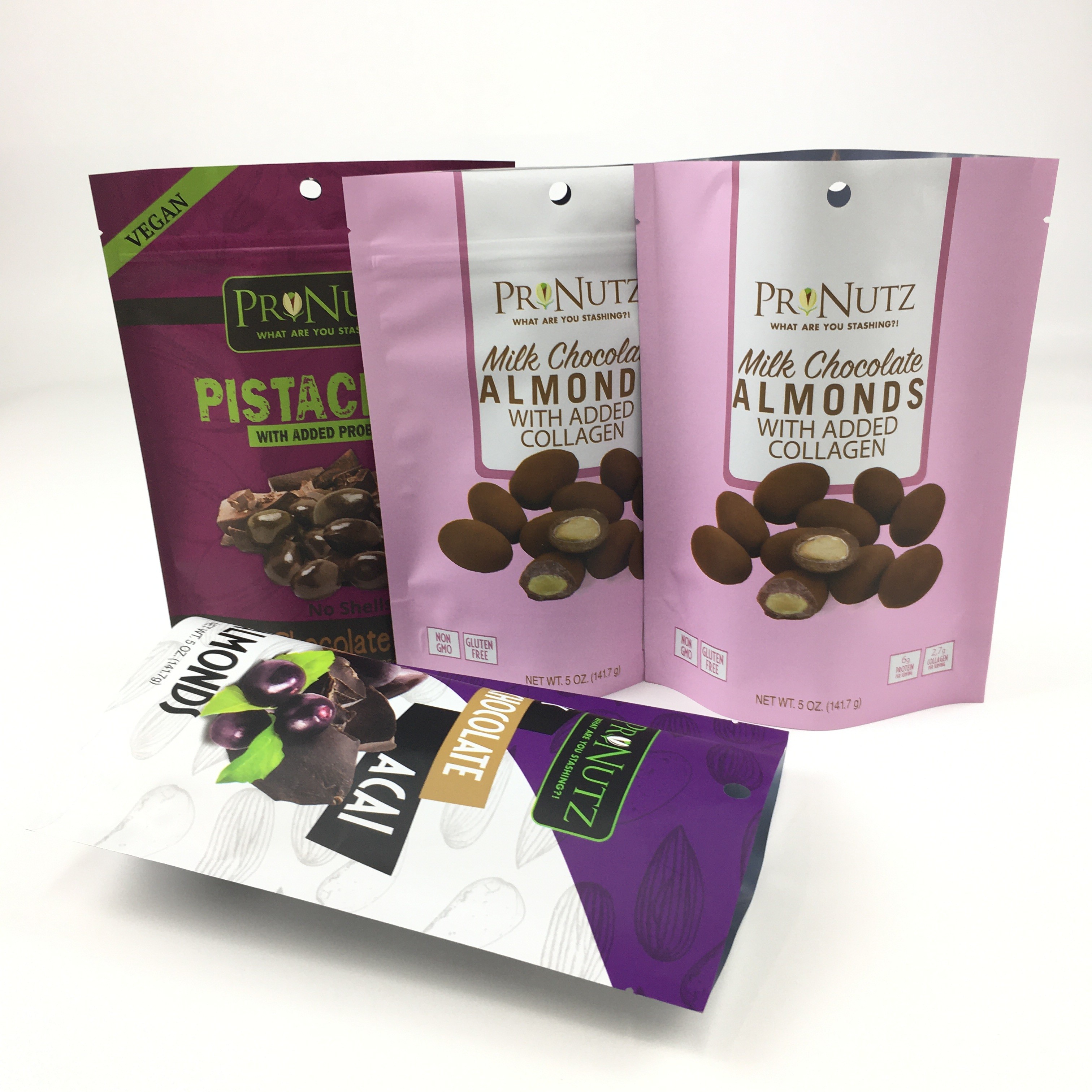 Custom Matte Stehbeutel Aluminiumfolie Mylar-Tasche Pulverververpackung