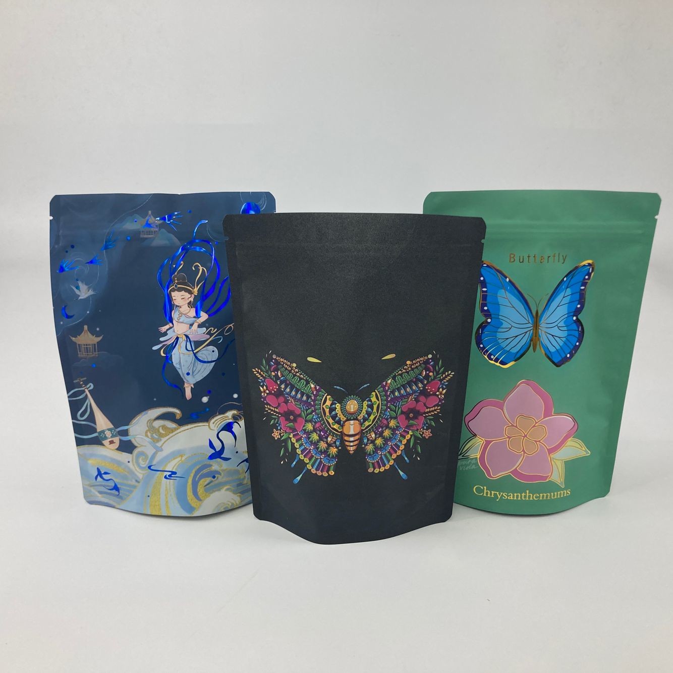 Maßgeschneiderte UV-Spot-Stand-up-Tasche Schokoladennüsse Plastikverpackungstüte