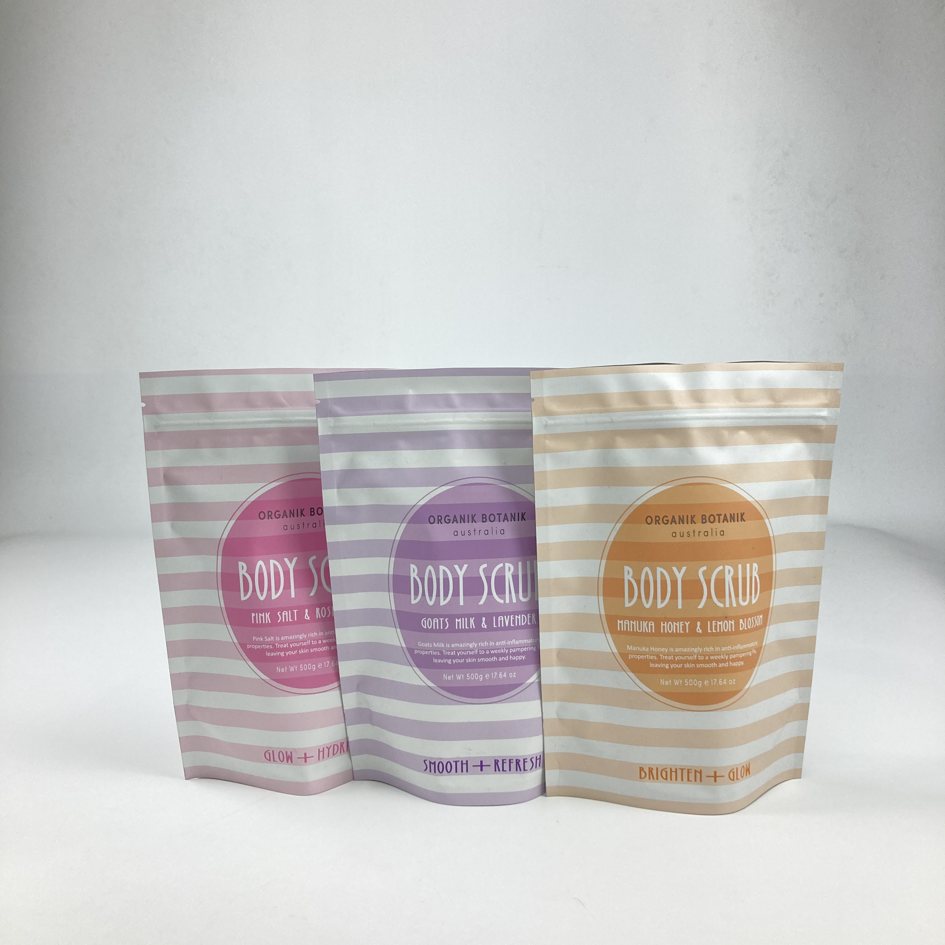 Besonders gedruckte Badesalze Körperschrubb Stehen Tasche Aluminiumfolie Taschen