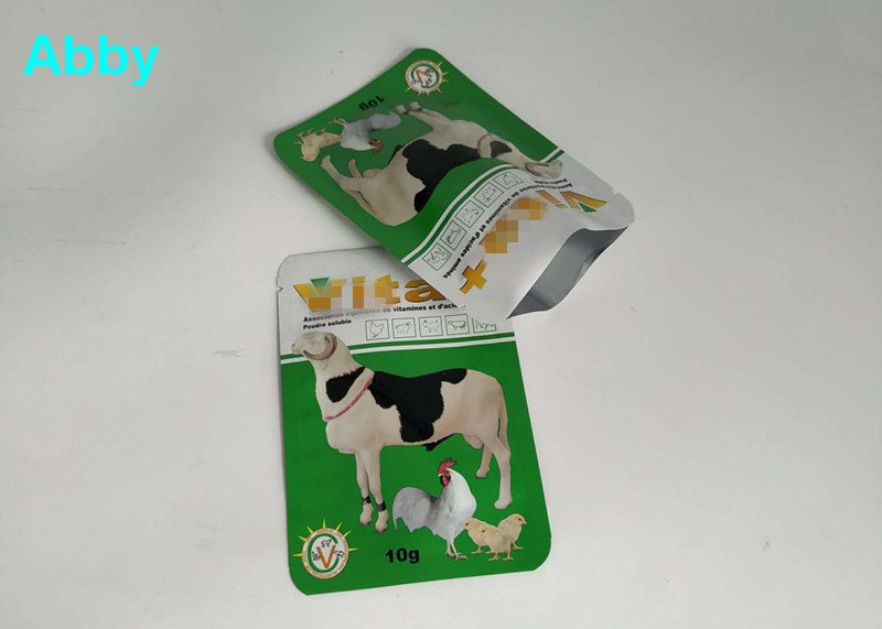 Quad Seal Tear Pet-Futter-Tasche Anpassung Größe für Hühner / Rinder / Schaf Futter